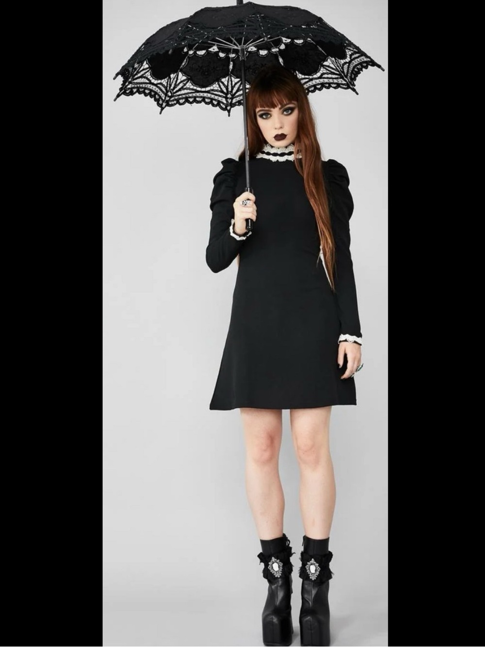 Dolls Kill Widow Heathen in Disguise Gothic Mini Dress